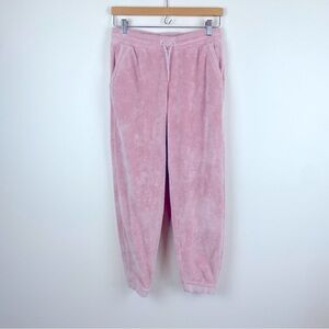 Athleta Girl Feelin' Great Pink Plush Velour Jogger